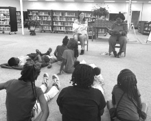 Young patrons relax and listen as East Carroll librarians offer a Prime Time session in spring