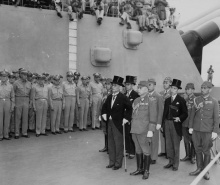 Lee Broussard was among those servicemen who witnessed the Japanese sign the documents ending World War II.