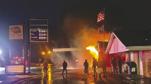 Rural firefighters in East Carroll were joined by firemen from town and from Madison and Richland parishes to fight last week's fire at Transylvania Tire and the old Farmhouse restaurant. KAREN FAIRCHILD
