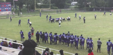 General Trass offense lines up for a play during a game earlier in the season. COURTESY PHOTO
