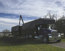 CASSIE CONDREY Equipment was spotted on the north side of the lake picking up tree debris from Winter Storm Fern. This company is working under a contract with the Town of Lake Providence.