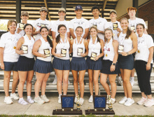 Briarfield Academy’s tennis teams brought home two state championship trophies from the state tournament in Vicksburg, Miss., last week. Congratulations to the girls and boys teams! Pictured from left, top row, Houston Condrey, Jack Martin, Deacon Howard, Jackson Thornton, Luis Perez, Davis Holt, Carson Brumley. Bottom row from left, Coach Lisa Walters, Ainsley Keene, Ella Claire Payne, Avery Robian, Caroline Miller, Charlotte Condrey, Julia O’Neal, Gracen Thornton, Coach Amberley Smith