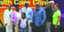 Pictured are (from left) Richardra Robinson, Ranata Johnson, Rakia Lewis, Wydette Williams, Dr. Monteic Sizer, Janice Rogers, Fred Bannett and Jessican Beauers. DEBRA HOPKINS