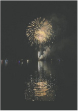 Sheriff's office lights up the lake on Sunday after delay due to rain and lightening on the 4th ELLIE CONDREY