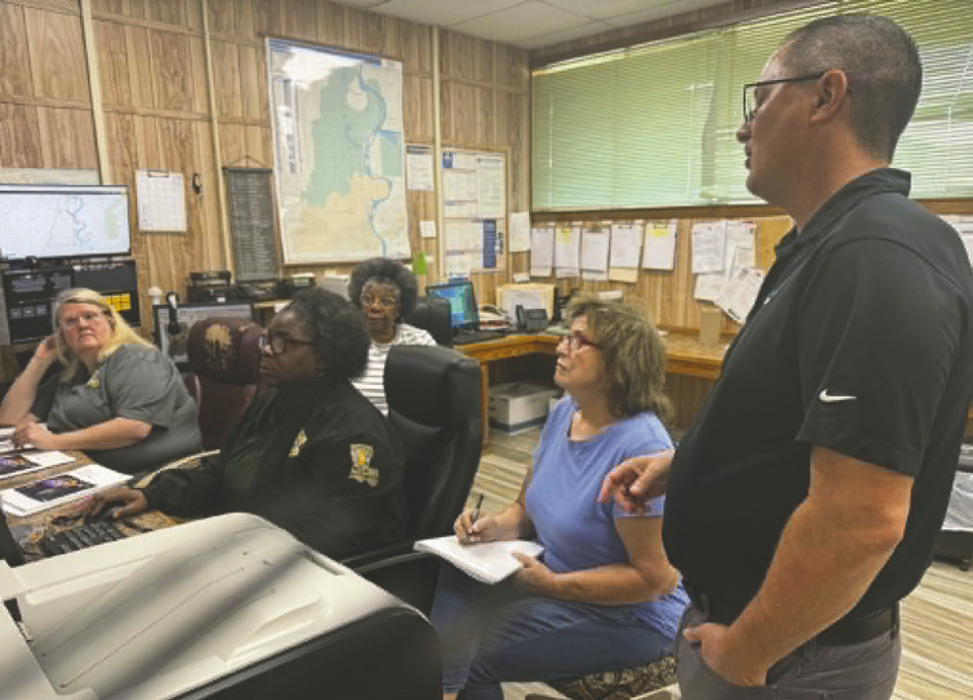 East Carroll Parish dispatchers received training on the new Viking 911 system installed this past week. Brian Tobin, the senior trainer with Intrado conducted training for dispatchers Pat Wiggins, Pam Carter, Jeannie Ramsey, Melissa Shelton (not shown), and relief dispatcher, Hope Mills.