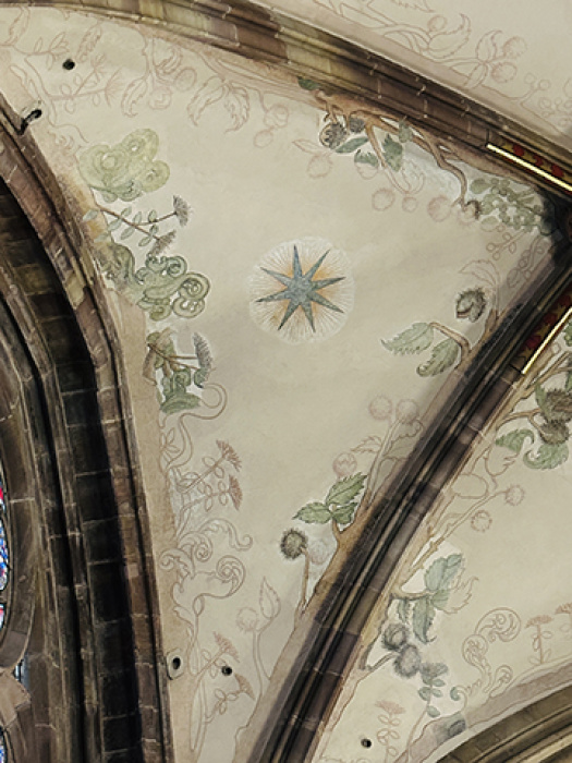 Unfinished ceiling detail in Strasbourg Cathedral