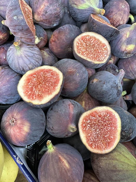 Offerings of a fruit stall at an outdoor market in Paris