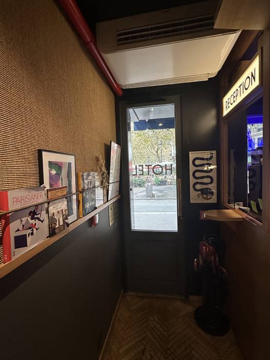Tiny but mighty, tiny lobby serves its purpose at the Oh-La-La hotel