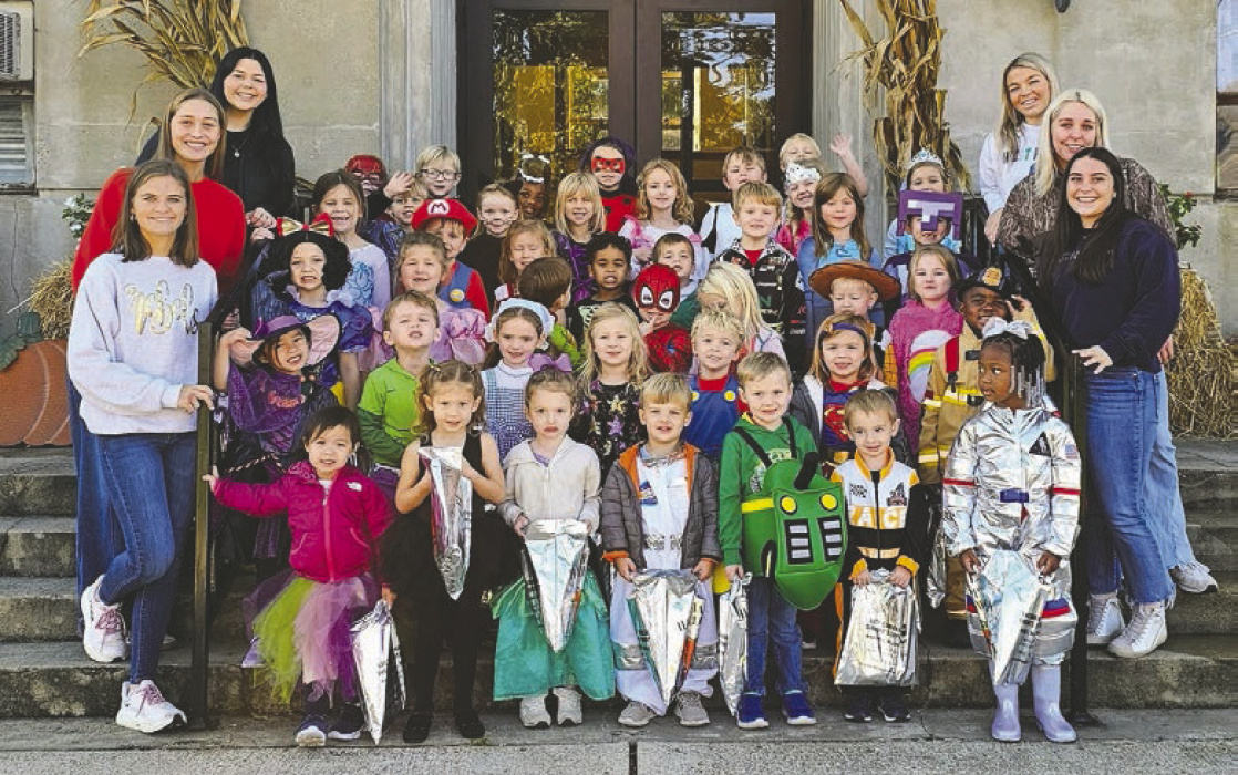 Trick or treaters around town