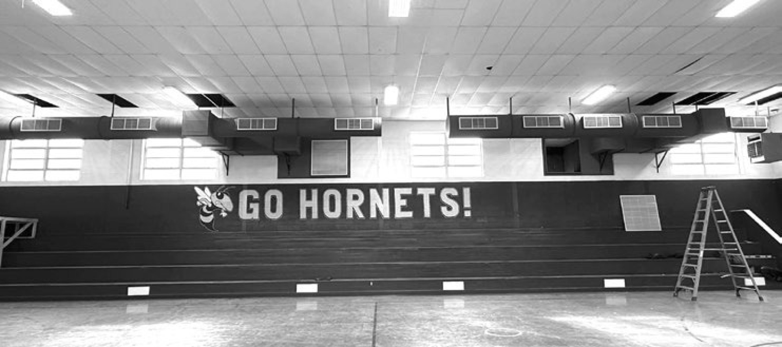 New HVAC was installed last week in the Griffin-Southside Lower and Uppoer Elementary gym, some of the last renovation work to be done in the district paid for with pandemic relief funds. DEBRA HOPKINS