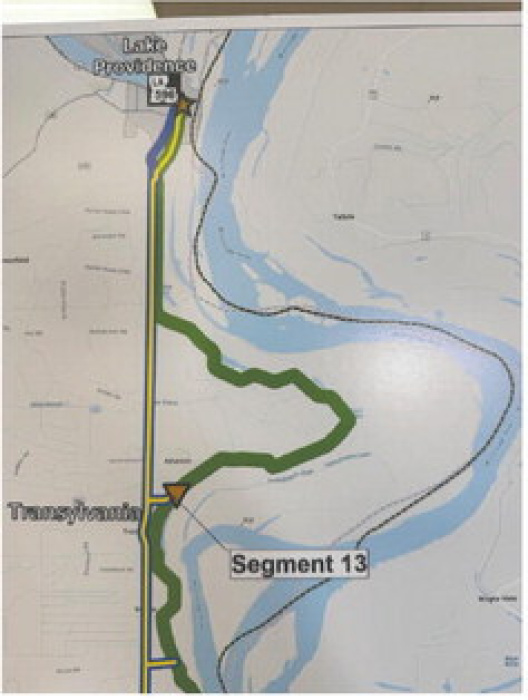Maps shows paths under consideration for Delta Bike Trail. CASSIE CONDREY