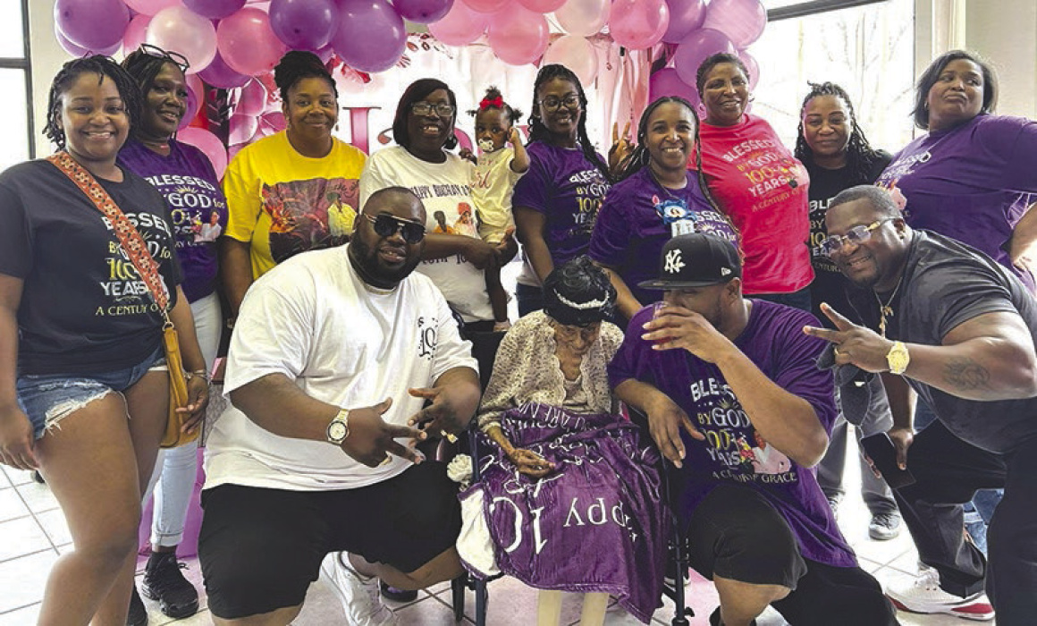 Her family celebrates the 100th birthday of Pearlie Robinson Lewis