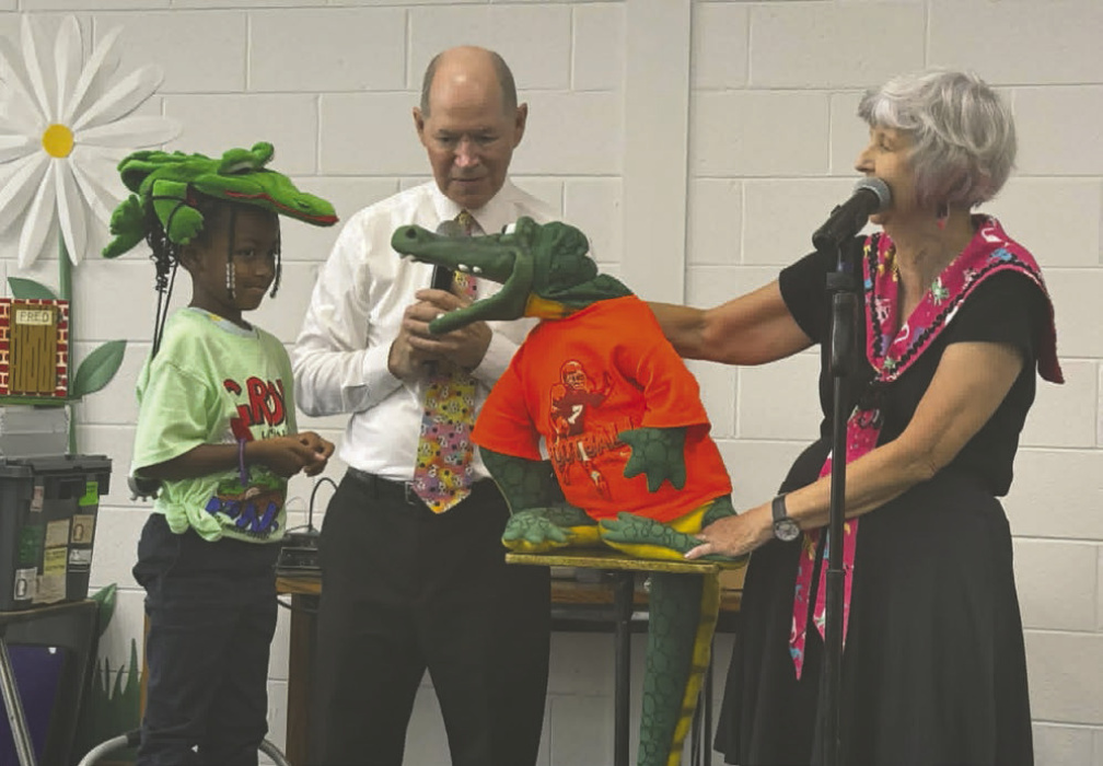 Harvey Rabbit at the library's summer reading program