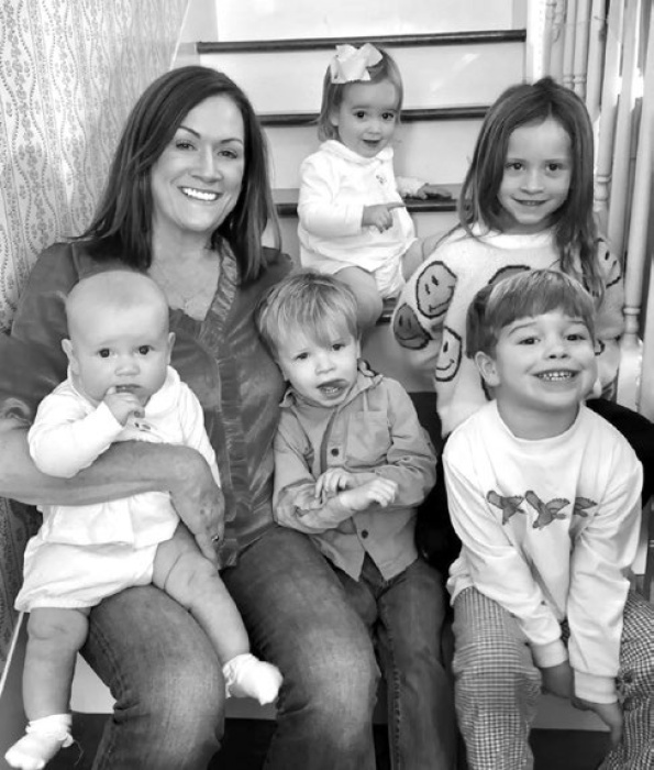 Karen Fairchild with her grandchildren.