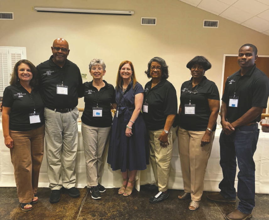Members of the East Carroll Library board of directors who attended the Trailblazer meeting were (from left) Laurie Brister, Tommy Morant, Carolyn Brown, Meg Placke, Flora Watson, Autrolia Layton, and Adrain Nelson.
