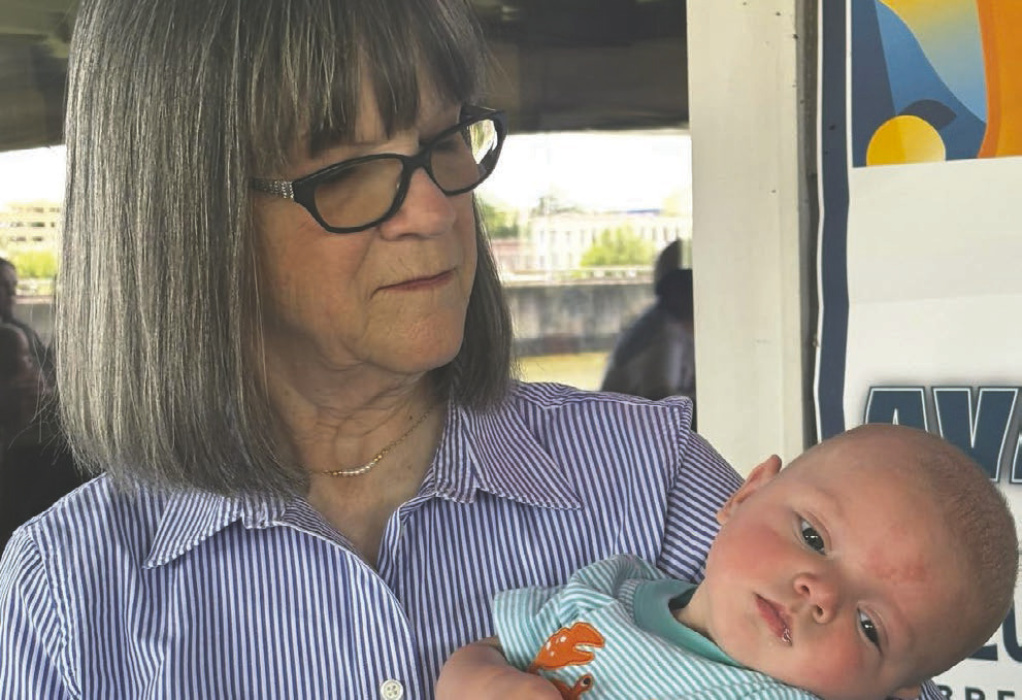 Kathy LeBeau with grandson, Nash