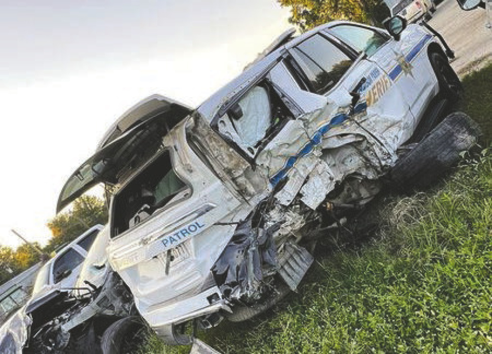 Keith Powers vehicle after wreck