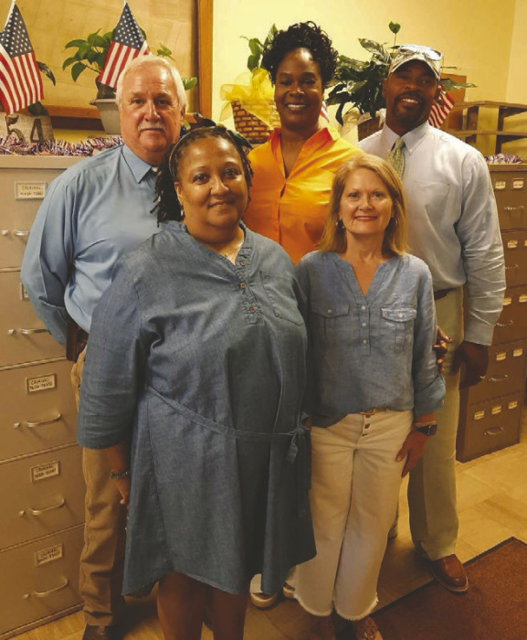 DEBRA HOPKINS Pictured are (back, from left) Bill Hopkins, Rene Williams, Wydette Williams; (front, from left) Sandra Campbell and Lisa Coody.