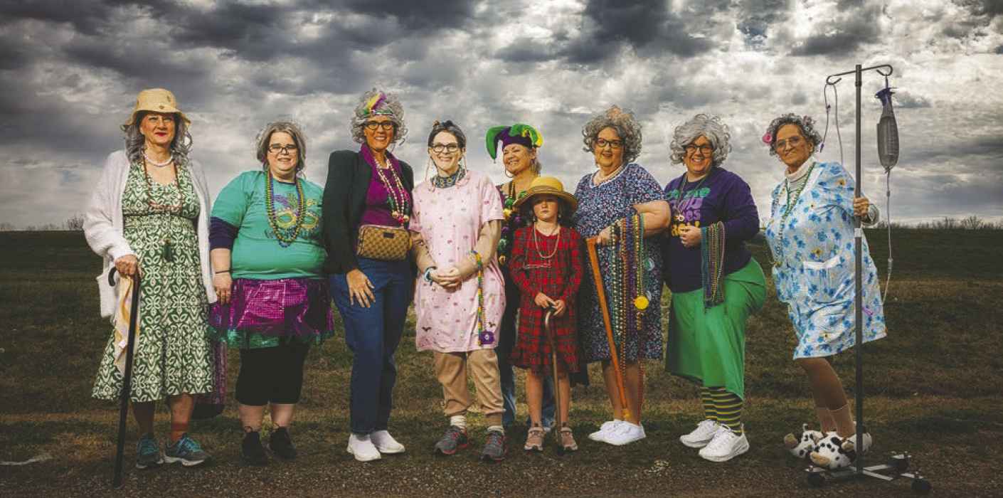 Dancing Grandmas at the Lake Providence Mardi Gras parade