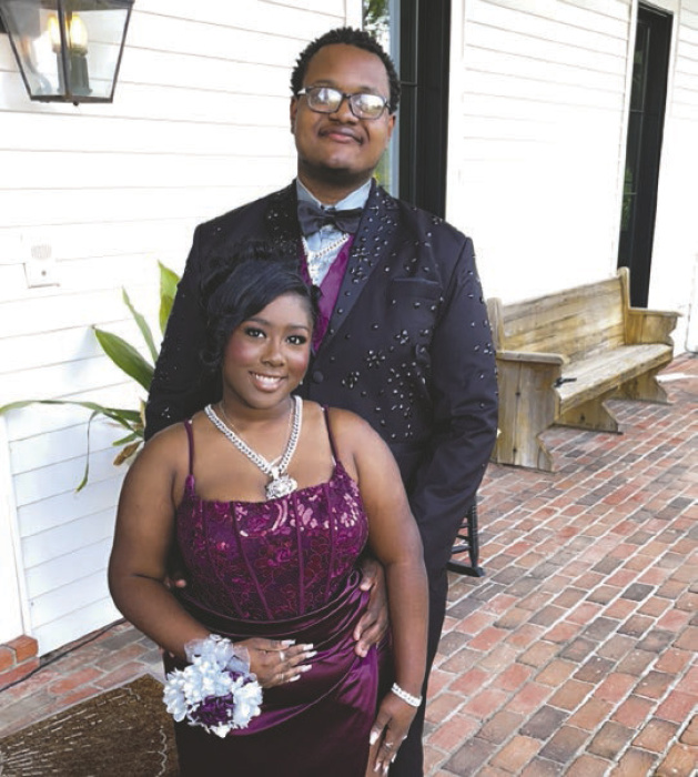 Calvin Barnes Jr. and Laila Lucas at GT prom