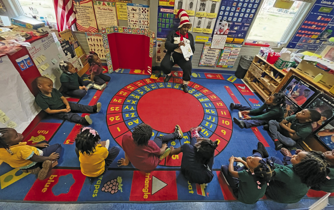 The Cat in the Hat came to visit Ms. Reynolds’s and Ms. Love’s classes.