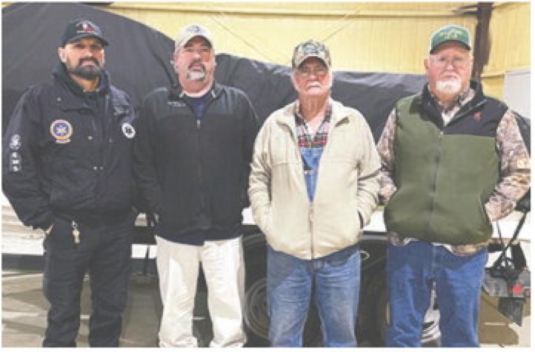 East Carroll Bass Club recognized its Top Six Fishermen for 2024 recently with a fish fry and awards program. Top six were (l. to r.) Jeff Reddick, first place; James Bass, Jr., second place; James Bass, Sr., third place and Butch Sandifer, fifth place. Not pictured were Mike Kelly, fourth place and Bobby LeBeau, sixth place. LeBeau won the top six fishoff held on Bonne Idee with 9.45 lbs. JANIE NEIGHBOURS