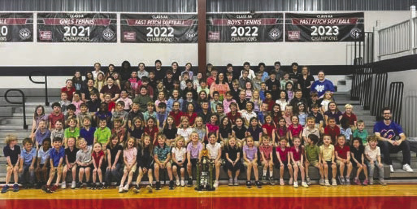 The Food Bank of Northeast Louisiana presented a trophy to Briarfield Academy for winning the 2024 Christmas Cheer Food Drive. The school managed to collect 10 pounds per student for the food bank! The trophy is presented yearly to each school that collects the most food. In the past, the award has gone three times to Ouachita Christian School and three times to Neville, two to Lee Junior High School, and once to the Liberty Learning Academy. According to Head of School Lisa Walters, “The trophy is here to 