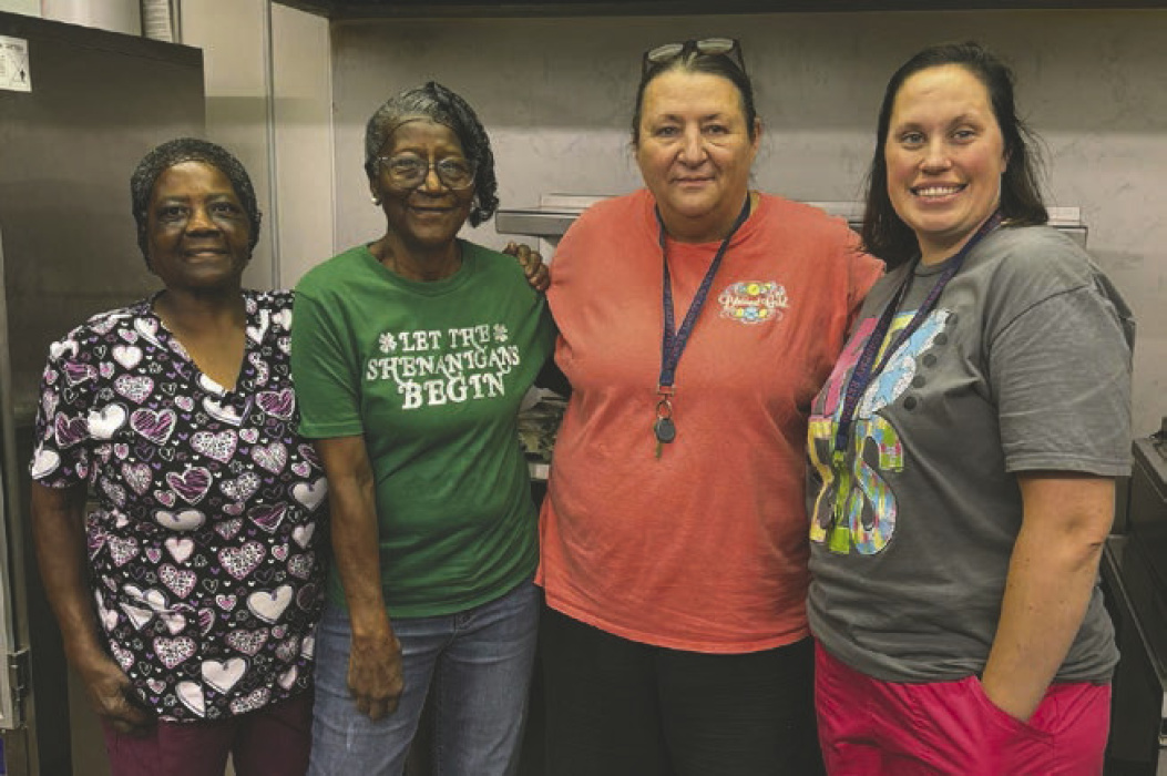 Cooks at Briarfield Dorothy Kelly, Vera Newton, Connie Russell, and Casey McGaha. DEBRA HOPKINS