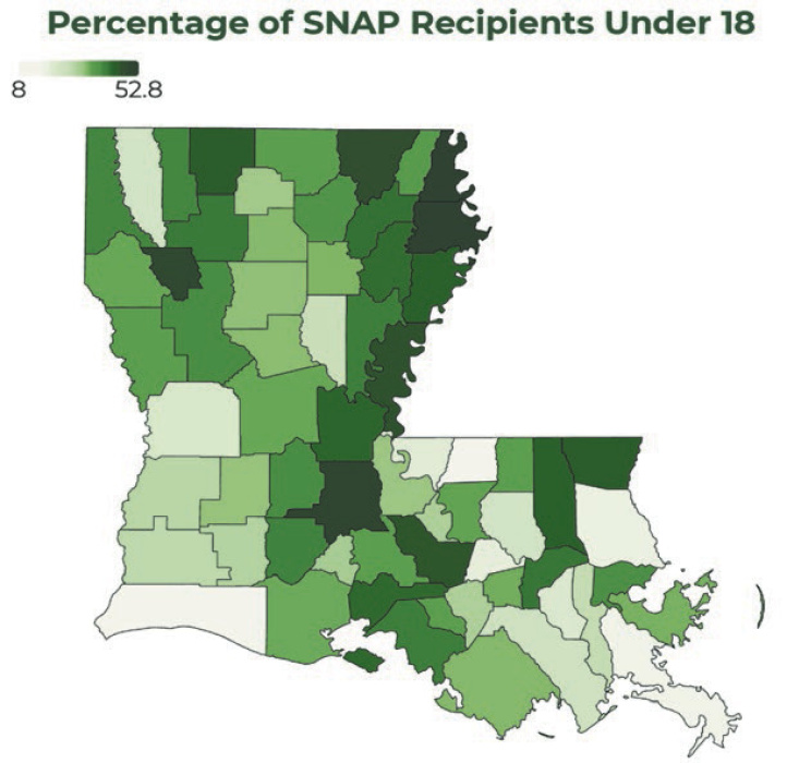 SOURCE: Louisiana Department of Children and Family Services, U.S. Census Bureau