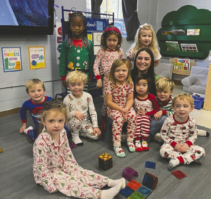 Ella Claire Payne surrounded by her besties