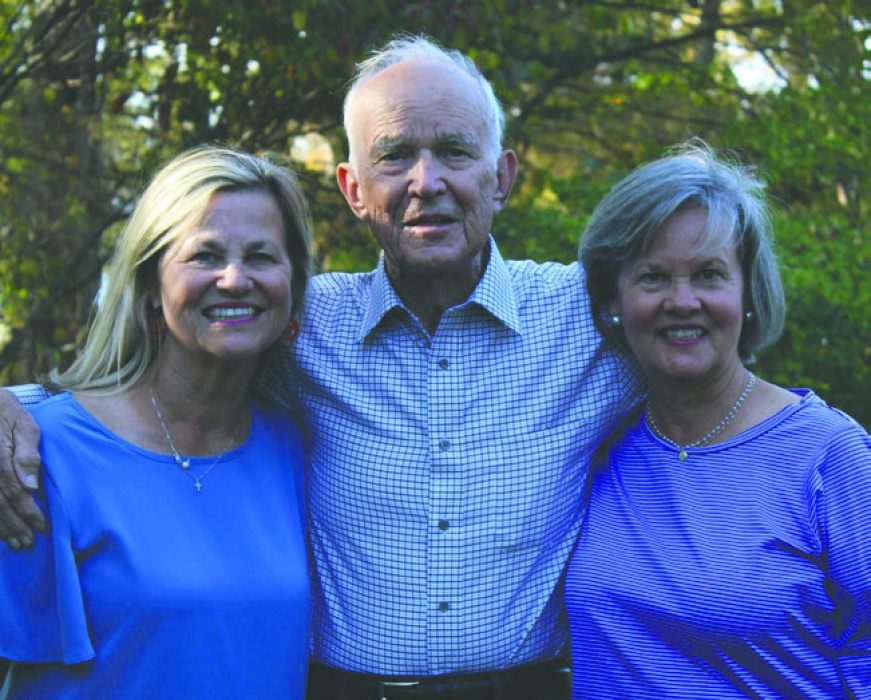 Celebrating George Fox's birthday – Susan Fox Beck (left) and Becky Fox Banos (right)